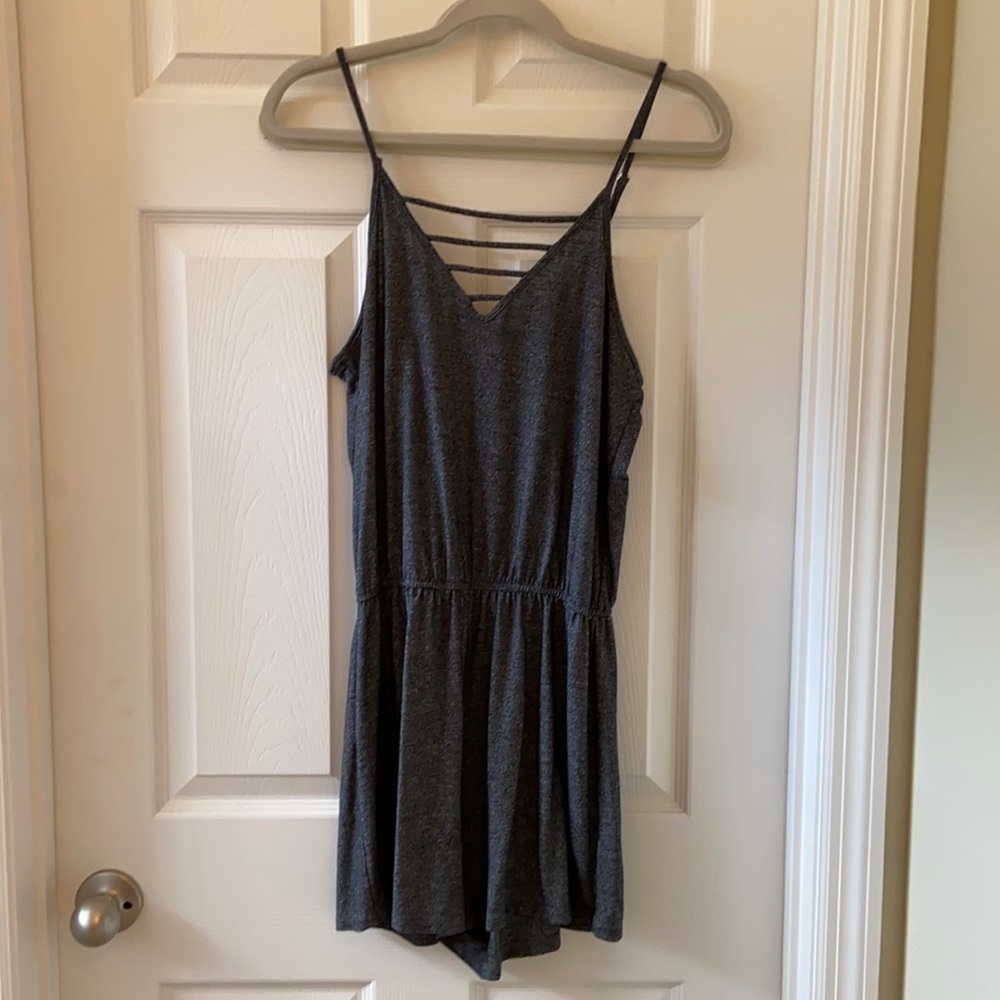 Grey romper with detailed front